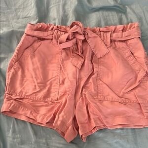 Time and Tru Pink High Waist Shorts with Elastic Waistband